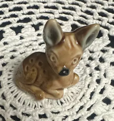 Charming Wade Whimsie Vintage Baby Deer Fawn Bambi Miniature Ornament • £6.99