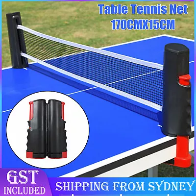 Table Tennis Net Ping Pong Set Retractable Net Rack Portable Ping Pong Net Rack • $13.09