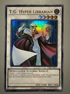 Yugioh T.g. Hyper Librarian Asia English Edition Cr02-aes11 Ultra Rare (1st Run) • $15