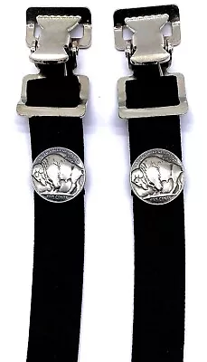 Buffalo Nickel Motorcycle Pants Boot Strap Heavy Duty Clip Made In Usa • $23.99