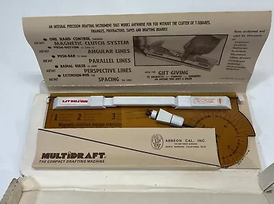 Vintage Multidraft Compact Drafting Machine Complete W/ Box Papers Appears New! • $29.99