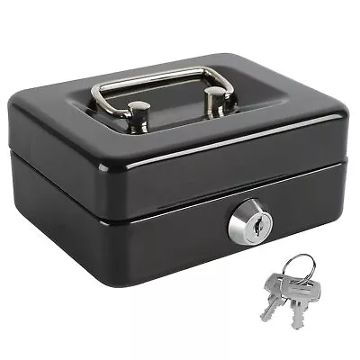 Cash Box With Money Tray And Key Lock For Supermarket School Lockers Small • $14.60