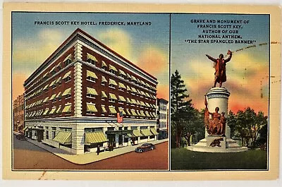 Francis Scott Key Hotel Frederick Maryland Postcard • $2.99