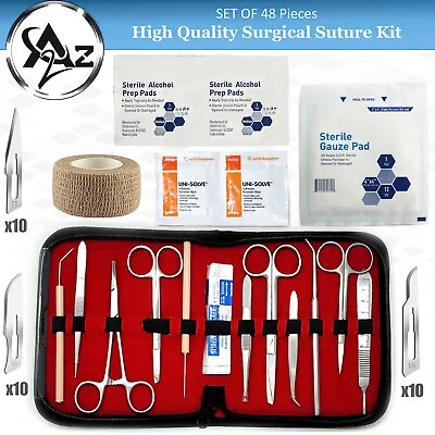 $28.99 • Buy First Aid Emergency Medical Trauma Kit Suture, Needle Holder, Scalpel, Blade K5