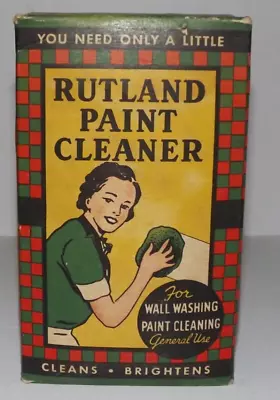 Vintage Rutland Paint Cleaner 1930's Advertising Box With Contents • $19.99