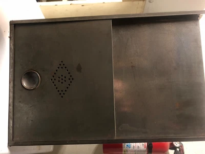 $50 • Buy Vintage Antique Hoosier Cabinet Tin Bread-bisquits Box With Sliding Lid 