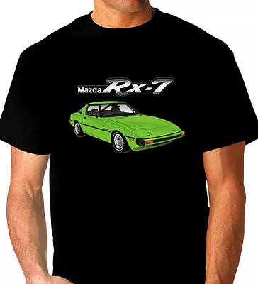 Mazda  Rx7  Series 1 13b  Rotary Quality  Black  Tshirt (7 Car Colours)  Big Fit • $38