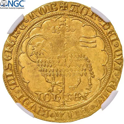 [#899711] France Jean II Le Bon Mouton D'or 1355 Pontivy's Hoard Gold NGC • $11863.50