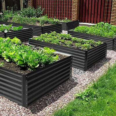 Stainless Steel Outdoor Raised Garden Bed Planter Box For Plant Flower Vegetable • $72.83