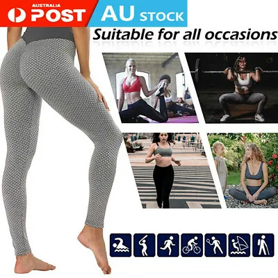 $4.99 • Buy TikTok Women Yoga Pants Leggings High Waist Anti Cellulite Butt Lift Gym Fitness
