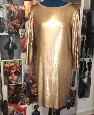 Michael Kors Gold Sequin  Dress Size Medium Brand New NWT Gorgeous • $99