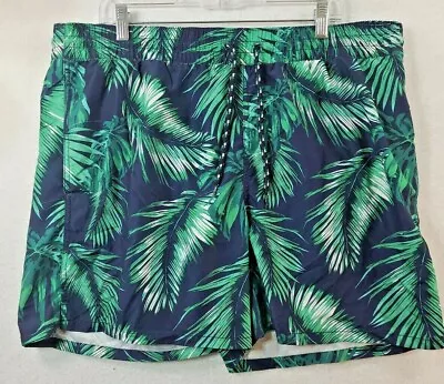 Merona Mens XL Green Floral Hawiian Swim Trunks Board Shorts • $13.49