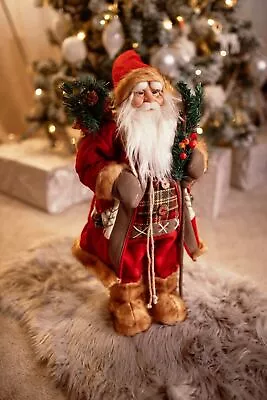 70cm Santa Claus Christmas Decoration Large Luxury Father Xmas Figure Ornament • £28.99