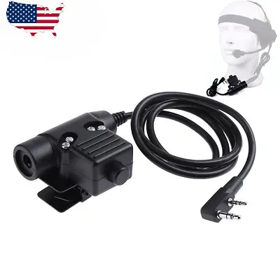 Airsoft Wargame U94 PTT Military Adapter PTT Z113 For KENWOOD TYT BAOFENG RADIO • $13.99