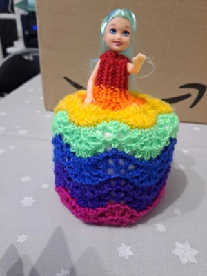 £6 • Buy Retro Toilet Roll Cover Doll Hand Knitted #126