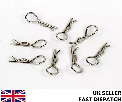 1/10 1/16 1/18 Scale RC Body Clips 8pcs Large Loops Easy Grab For Buggy/Car • £3.21