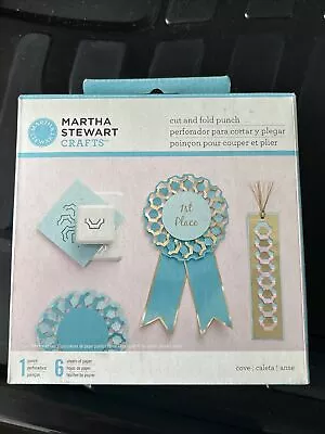 Martha Stewart Crafts Cut & Fold Punch Kit Cove Straight Line 3.5  Or 6  Circle • £10