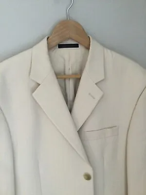 Chaps Ralph Lauren Jacket Mens Cream White Blazer 3 Button 42R • $89.99