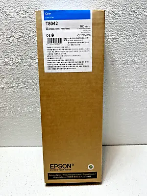 Epson Cyan Ink T8042 Genuine New 700ML * SHIPS OVERBOXED * Date: Jan 2025 • $129.95