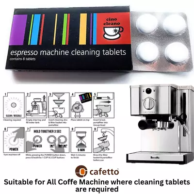 2x BREVILLE Espresso Coffee Machine Cleaning Tablets Cleaner Cafetto Cino Cleano • $16.99