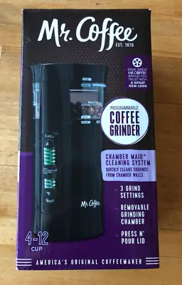 Mr. Coffee IDS77 Electric Coffee Grinder 12 Cup Multi Settings 3 Speed Black • $25