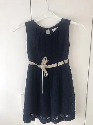 Rachel Riley Girls Navy Lace Summer Party Dress 5 Years • £8