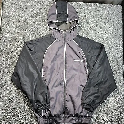 Timberland Weathergear Hooded Jacket Grey/Black 90s Men's Size Medium • £14.99