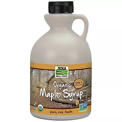 NOW Foods Maple Syrup Organic Grade A Amber Color 32 Oz • $22.99