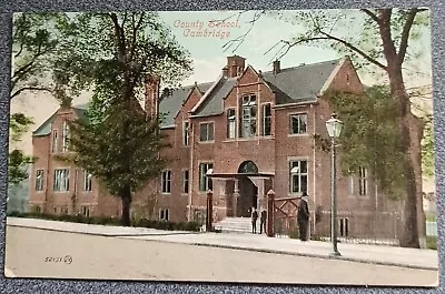 Vintage Postcard County School Cambridge Posted • £0.75