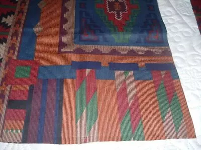 Vtg 4 Lot 80s Southwest Indian Aztec Design Quilt Fabric Sew Blocks 29x15x4 #mfb • $8.99