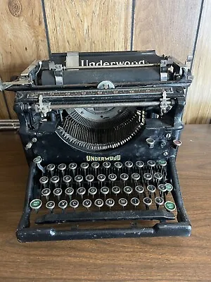 VTG Antique Underwood Standard Typewriter 1920's Black AS IS READ • $174.99