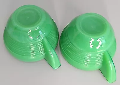 AKRO AGATE Co. 4 Pc Child's Play-Time Glass Dish Set Jadeite Vintage USA • $16