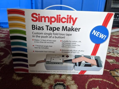 $65 • Buy Simplicity 881925 Bias Tape Maker NIB With Additional Tips NIP