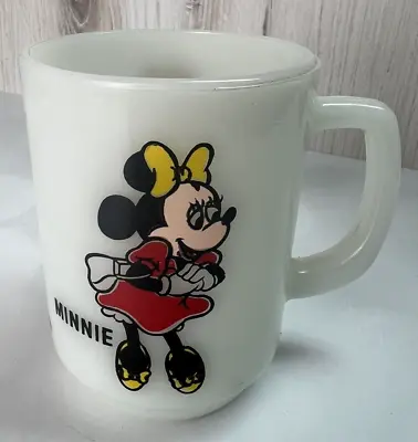 Vtg Minnie Mouse Milk Glass Coffee Cup Mug Anchor Hocking Pepsi Collector Series • $14.87