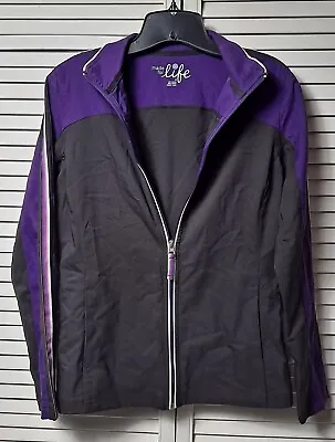 Ladies MADE FOR LIFE JACKET ACTIVE ZIP PURPLE & BLACK SIZE S  GPOC Some Fading • $6.49