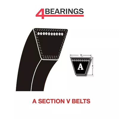 A Section V Belt Sizes A15 - A77 V Belt 13mm X 8mm Vee Belt Pix Sec • £5.58