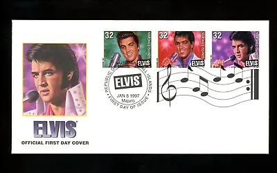 Postal History Marshall Islands #622 FDC Elvis Presley Music 1997 Majuro  • $7.99