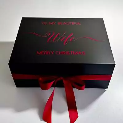 Personalised Gift Box Christmas Hamper Box Gift Box For Wife Husband • £19.95