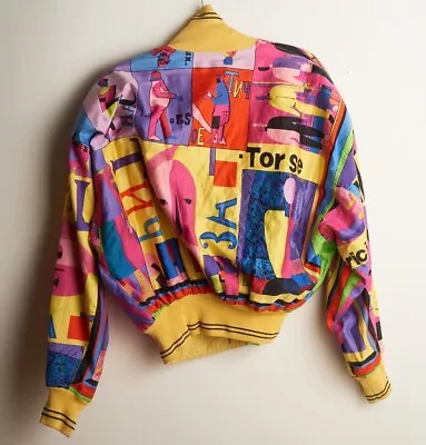 GIANNI VERSACE 1992 Kazimir Malevich Pop Art Print Rare Collector Bomber Jacket • $495