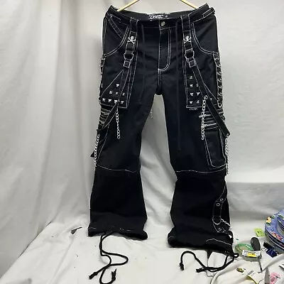 Vintage Tripp NYC Men's Pants (L) Daang Goodman Skull Goth Y2K Wide Leg W/Chains • $199.99