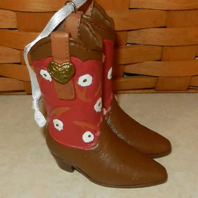 Hallmark Cowgirl Cowboy Boots Ornament Resin Brown • $15.15