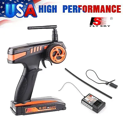 Flysky FS-GT2 2.4G Radio Model RC Transmitter & Receiver For RC Car RC Boat F4J4 • $33.99