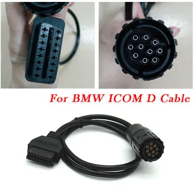 $13.99 • Buy 10 Pin OBD2 Diagnostic Adaptor Fit For BMW ICOM-D Cable Black Car Motorcycle