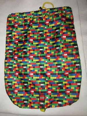£14.57 • Buy LEGO Drawstring Cinch Bag Backpack Brick Wall Design