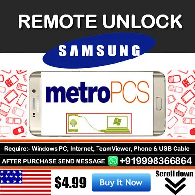 MetroPCS USA Samsung Galaxy S3 S4 S5 Avant SM-G386T1 Remote Unlock Code Service • $44.99
