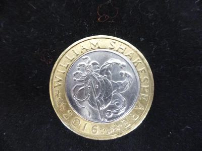 £2.70 • Buy £2 Coin - Two Pound - William Shakespeare - Jester Hat - 2016