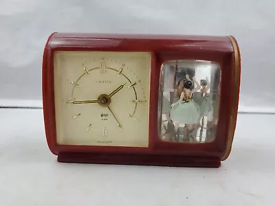 Vintage Reuge Saxony Germany Dancing Ballerina Music Alarm Clock - Runs! • $299.99