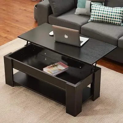 Wooden Coffee Table With Storage Lift Top Up Drawer Desk Living Room Tea Table • £49.99