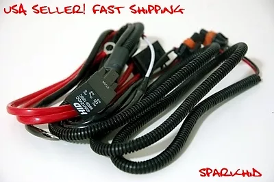 $14.95 • Buy H4 9003 Low Beam HID Fuse Relay Harness Wire Fuse HID Kit Wiring Harness 35w 55w