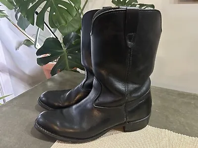 Vintage Vulcan Neo Comp Black Leather Western Boots Men’s 10.5 • $32